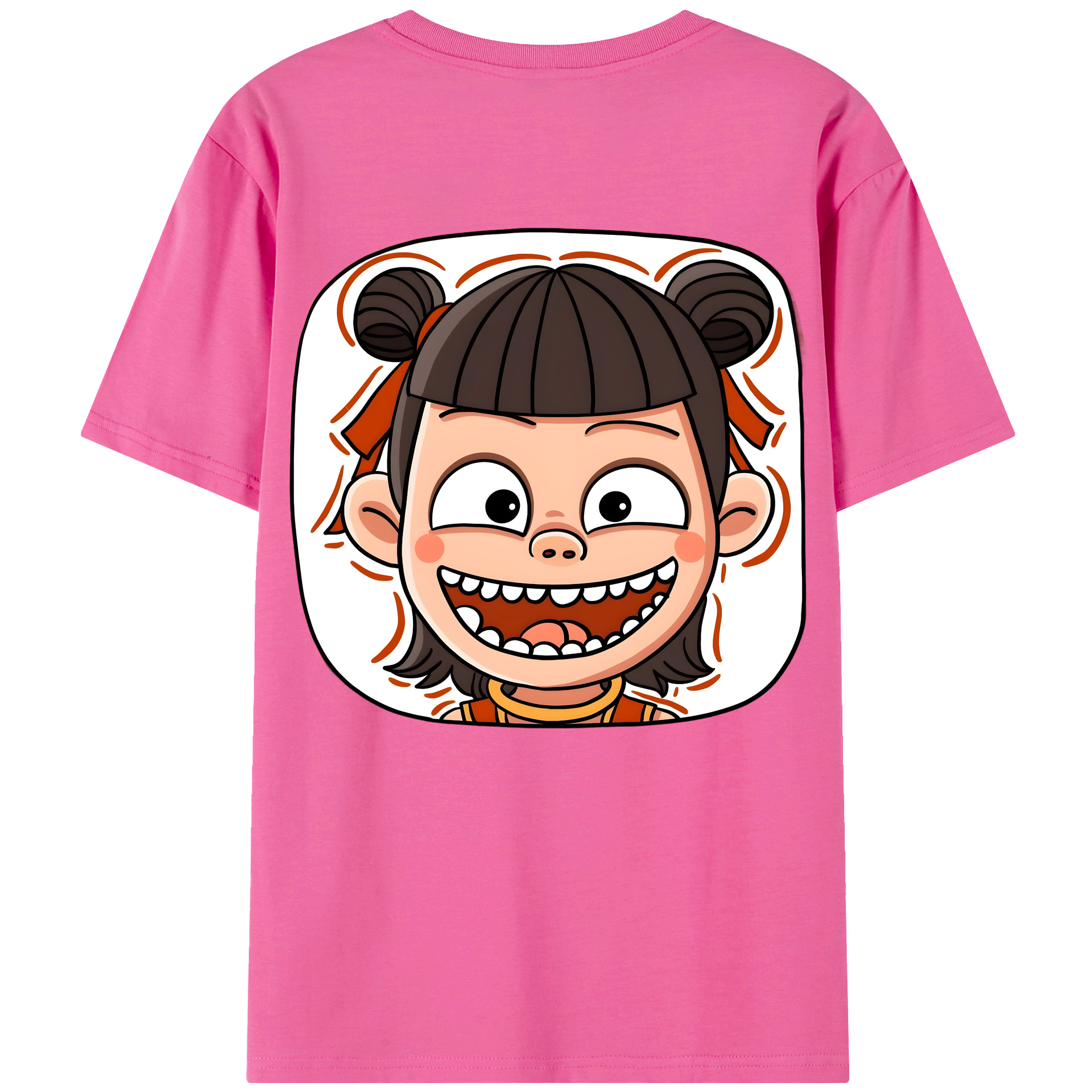 （画像用） Ne Zha 2 ナタ 魔童の大暴れ レディース半袖Tシャツ(バックプリント)